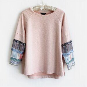 Ali Miles Cotton Textured Pullover